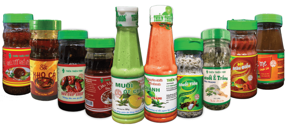 Thiên Thiên Food | Công ty sản xuất, phân phối muối ớt chanh, gia vị sốt kho cá, ướp thịt, sa tế, dầu màu điều và thực phẩm chay mặn giá tốt