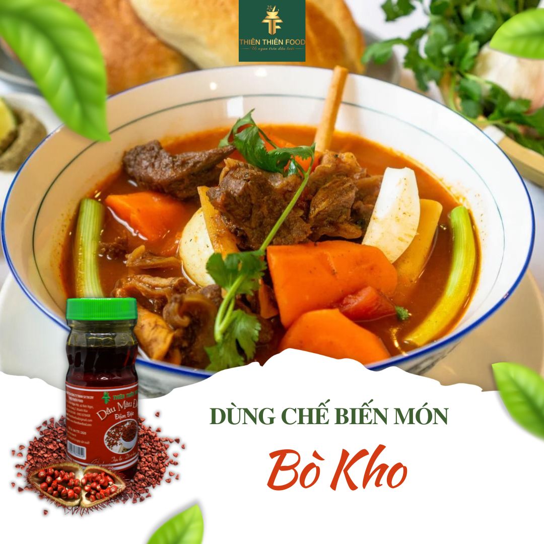 chế biến món ăn ngon hơn với dầu màu điều